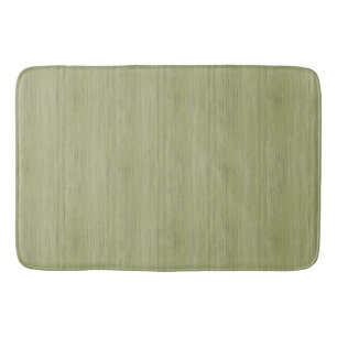 Moss Green Bamboo Holz Grain Look Badematte