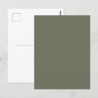 Moss Green benutzerdefinierbare Postkarte