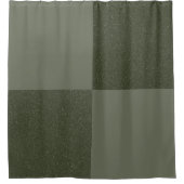 Moss Green Block Grid Duschvorhang (Vorderseite)
