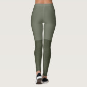 Moss Green Block Leggings mit texturierten Legen (Rückseite)