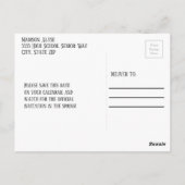 Moss Green, Blue Grunge und Gold Foto Abschluss Postkarte (Rückseite)