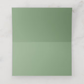 Moss Green Blüh Empfang Platzkarte (Innenseite Aufgefaltet)