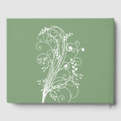 Moss Green Blüh Wedding Gästebuch (Rückseite)
