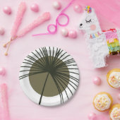 Moss Green Botanical Fan Elegante Hochzeit Pappteller (Party)