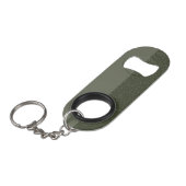 Moss Green Bottle Opener mit Split Finish Custom Mini Flaschenöffner (Vorderseite Schrägansicht)