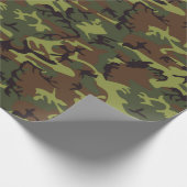 Moss Green Camouflage Geschenkpapier (Ecke)