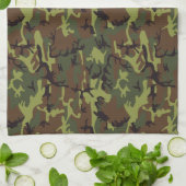 Moss Green Camouflage Handtuch (Gefaltet)