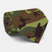 Moss Green Camouflage Krawatte (Gerollt)