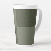 Moss Green Checkered Custom Latte Tasse (Rechte Ecke)
