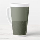 Moss Green Checkered Custom Latte Tasse (Linke Ecke)