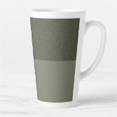 Moss Green Checkered Custom Latte Tasse (Rechts)