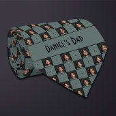 Moss Green Checkered Foto Krawatte