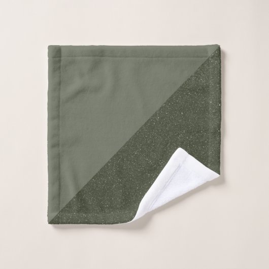Moss Green Corner Split Wash Tuch (Waschlappen)