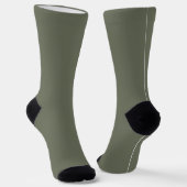 Moss Green Crew Socks - Anpassbare Pair Socken (Gewinkelt)