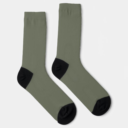 Moss Green Crew Socks - Anpassbare Pair Socken (Rechts)
