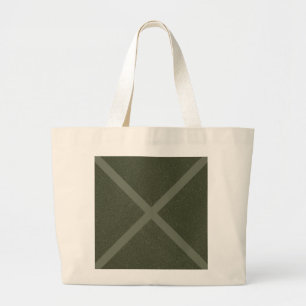 Moss Green Cross Design Totbeutel Jumbo Stoffbeutel