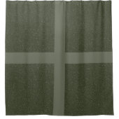 Moss Green Cross Muster Duschvorhang (Vorderseite)