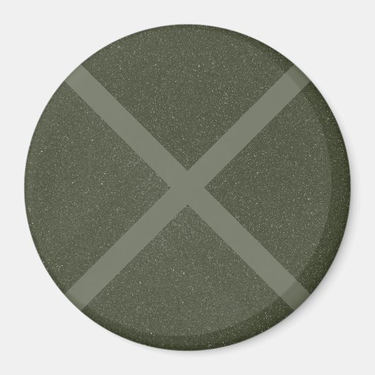 Moss Green Crossed Muster Magnet (Vorne)