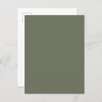 Moss Green Custom Einladung Postcard
