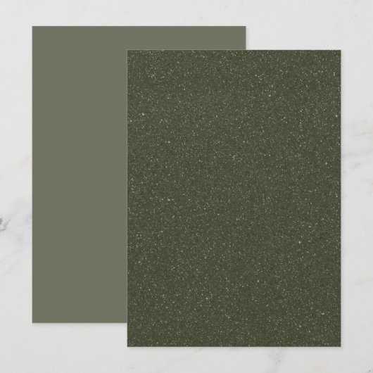 Moss Green Custom Einladungskarte Einladung (Vorne/Hinten)