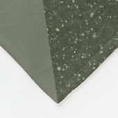 Moss Green Custom Fleece Blanket (Ecke)