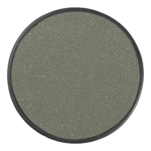 Moss Green Custom Hockey Puck (Vorderseite)