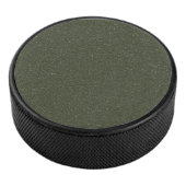 Moss Green Custom Hockey Puck (3/4)