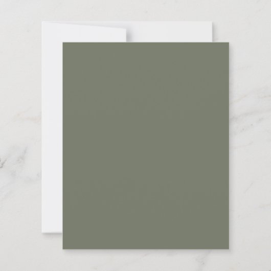 Moss Green Custom Paper Sheet (Rückseite)