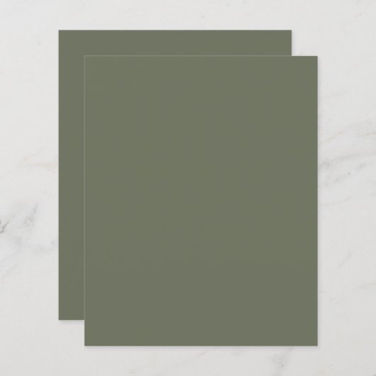 Moss Green Custom Paper Sheet (Vorne/Hinten)