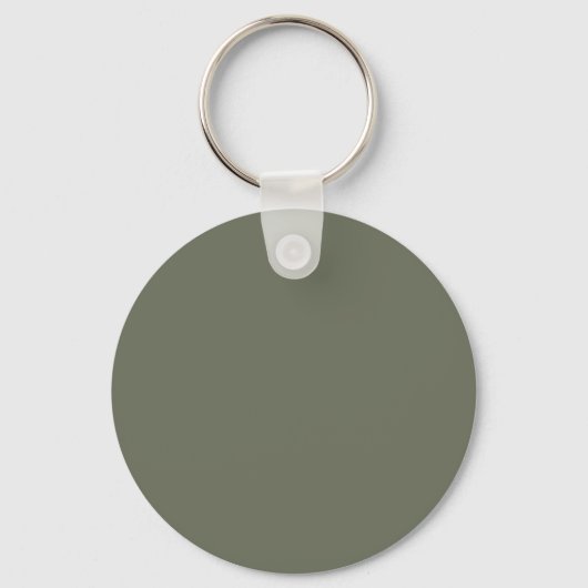 Moss Green Custom Round Schlüsselanhänger (Vorderseite)