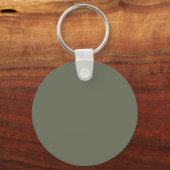 Moss Green Custom Round Schlüsselanhänger (Rückseite)