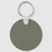 Moss Green Custom Round Schlüsselanhänger (Rückseite)