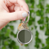 Moss Green Custom Round Schlüsselanhänger teilen (Hand)