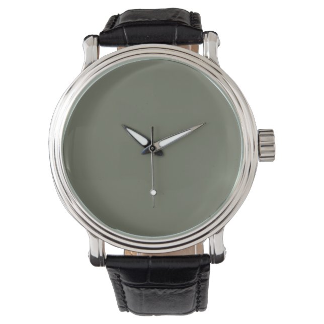 Moss Green Custom Watch Face Design Armbanduhr (Vorderseite)