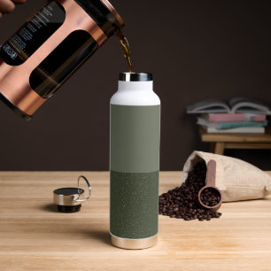 Moss Green Custom Water Flasche - Moderne Split