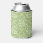 Moss Green Damask Dosenkühler (Kanne Rückseite)
