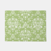 Moss Green Damask Fußmatte (Vorderseite)