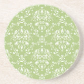 Moss Green Damask Getränkeuntersetzer (Vorne)