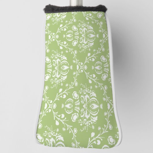 Moss Green Damask Golf Headcover (Rotieren 90)