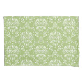 Moss Green Damask Kissenbezug (Vorderseite-Links)