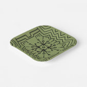 Moss green Deko Pappteller (Gewinkelt)