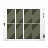 Moss Green Diagonal Shipping Labels (Vorne)
