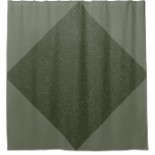 Moss Green Diamond Accent Duschvorhang (Vorderseite)