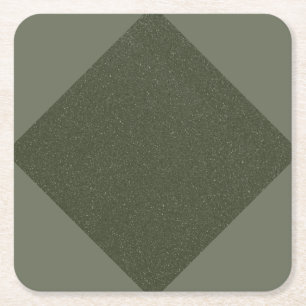 Moss Green Diamond Accent Paper Untersetzer