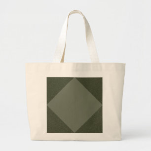 Moss Green Diamond Accent - Tote Bag Jumbo Stoffbeutel
