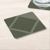 Moss Green Diamond Frame Paper Untersetzer (angewinkelt)