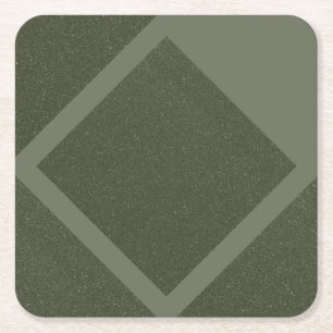 Moss Green Diamond Frame Paper Untersetzer