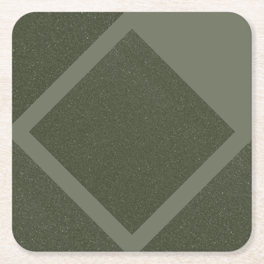 Moss Green Diamond Frame Paper Untersetzer (Vorderseite)