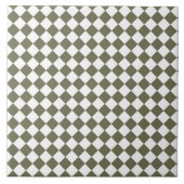 Moss Green Diamond Karo Muster Fliese (Vorderseite)