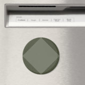 Moss Green Diamond Magnet mit Textur (In Situ (Geschirrspüler))
